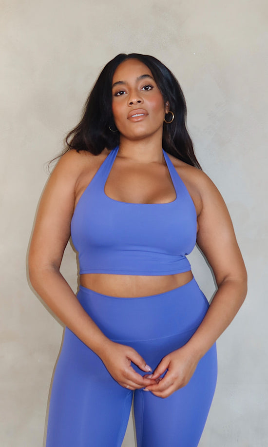 Empower Halter Sports Bra - Indigo