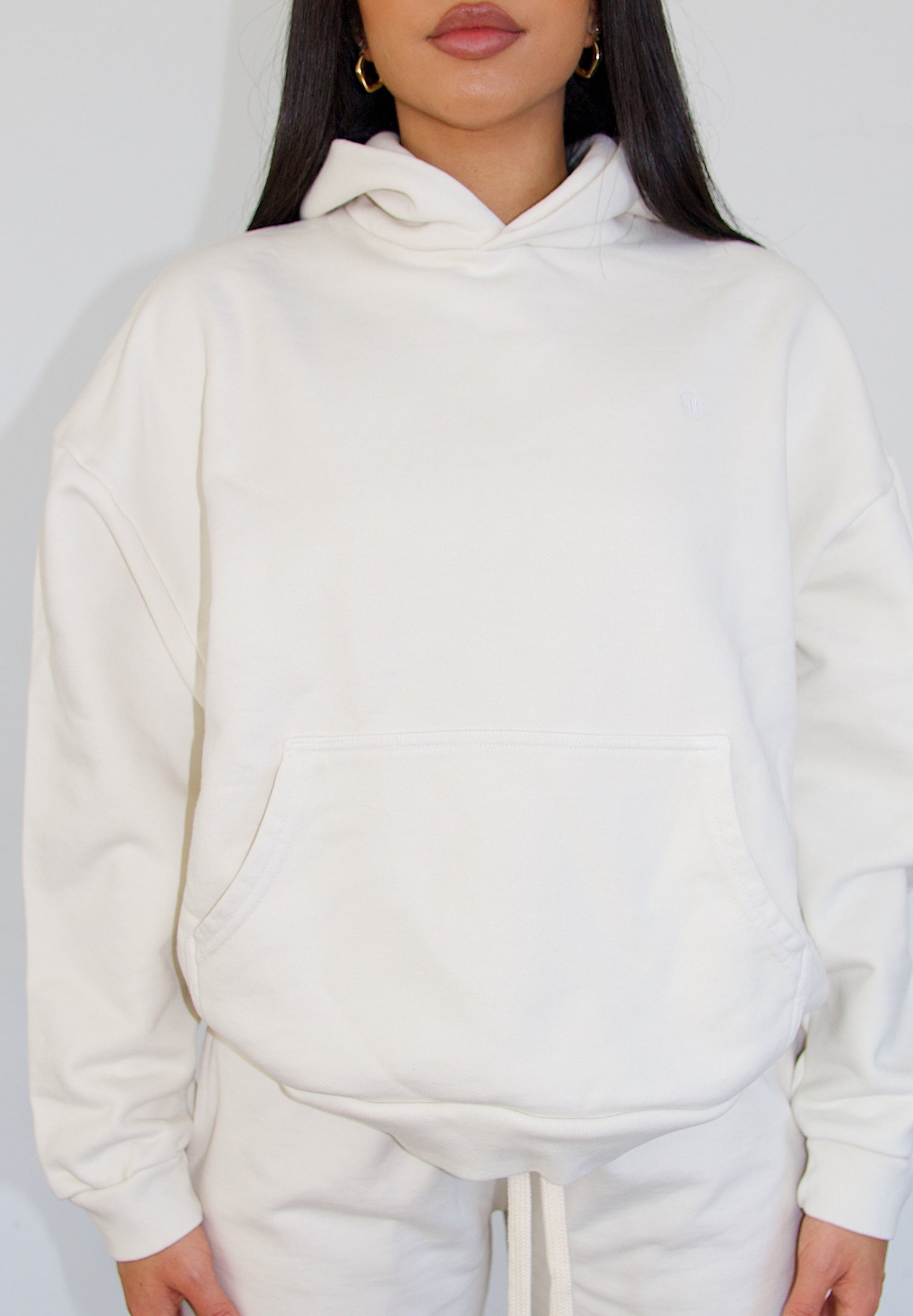 GJF Cozy Terry Hoodie - Bone