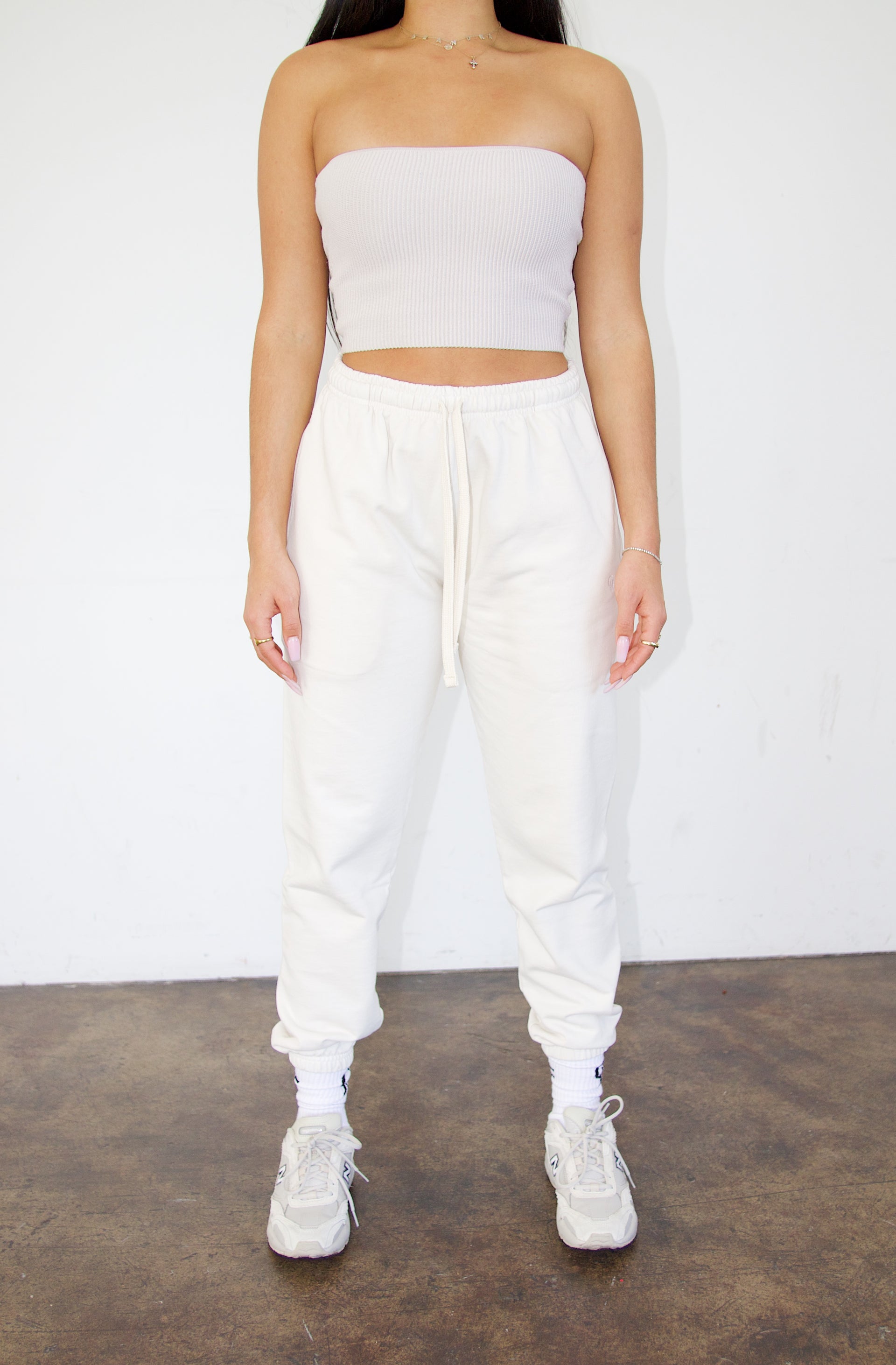 GJF Cozy Terry Joggers - Bone