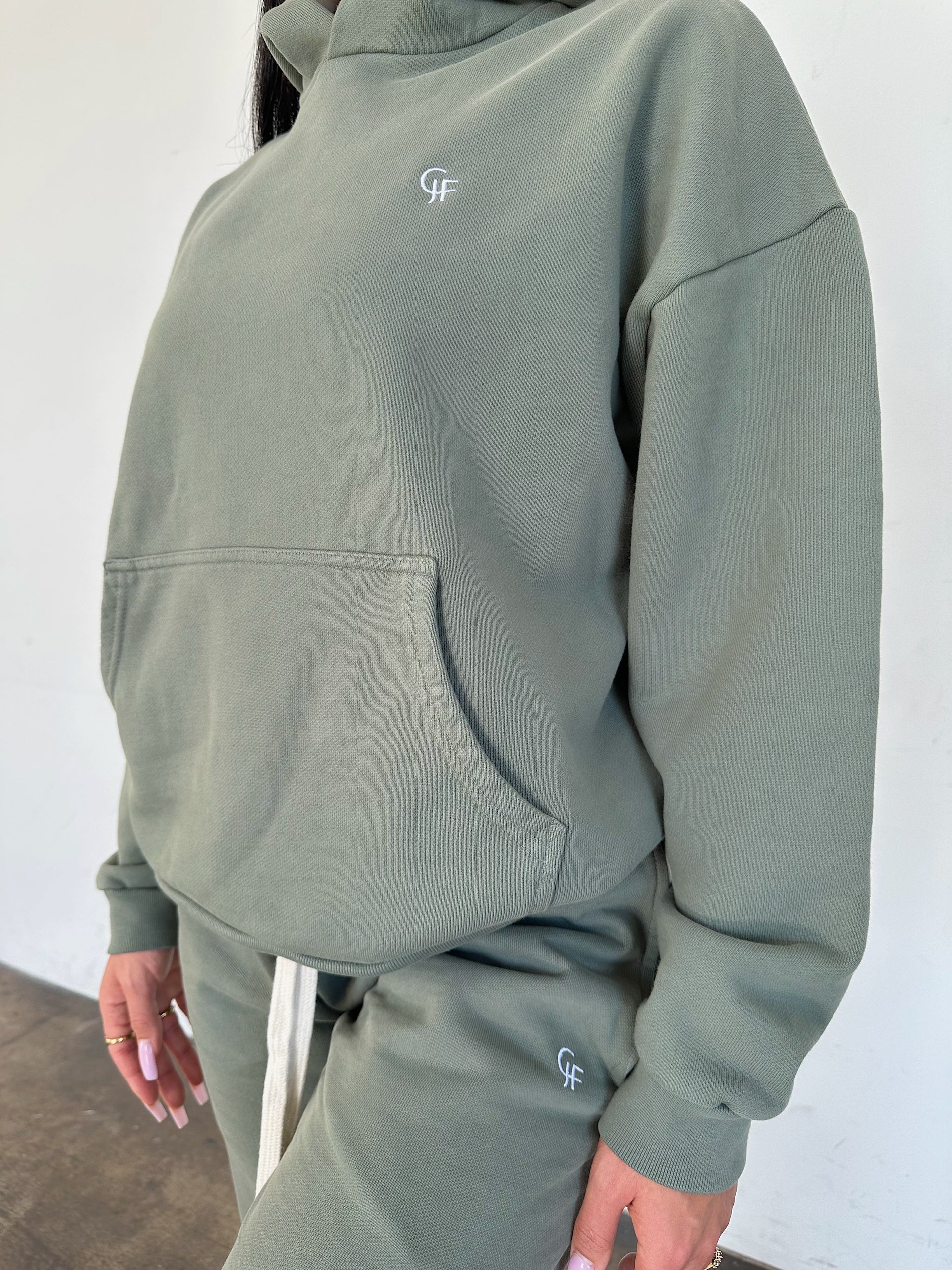 GJF Cozy Terry Hoodie - Olive