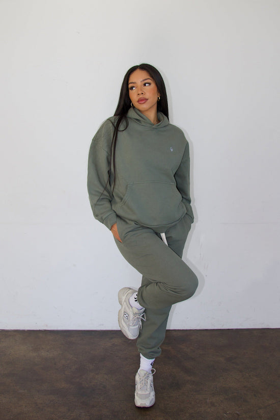 GJF Cozy Terry Hoodie - Olive